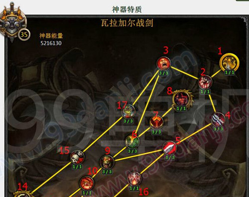 魔兽世界狂暴战神器特质加点顺序_WOW狂暴战神器加点