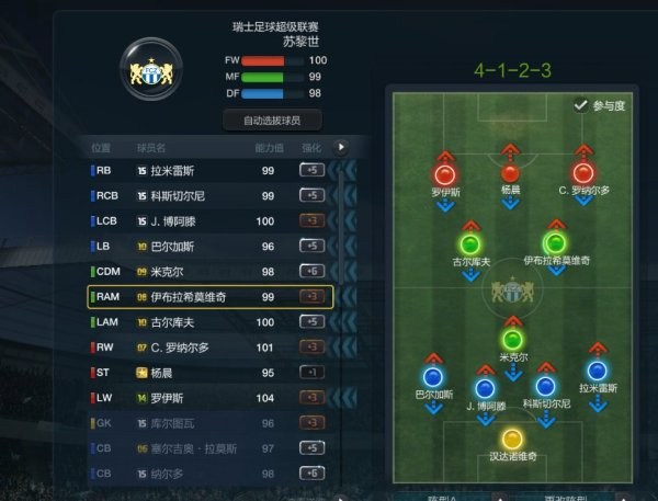 FIFAOL3新引擎4123阵型怎么玩_FIFAOL3新引擎4123阵型基础上五星阵容